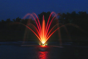 Kasco Decorative Fountain with Red Light