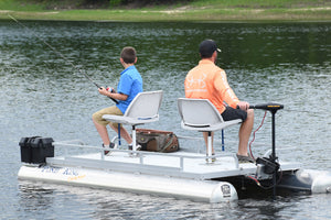 Trolling for Fish from a Ponk King Champ Small Pontoon Boat