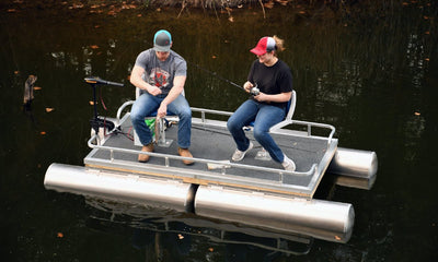 Couple Catching Trout on Assembled DIY Boat Kit
