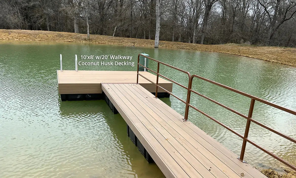 pond king floating dock and walkway