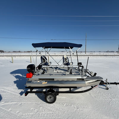 Providing the shade is a Bimini Top.
