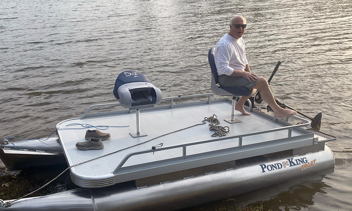 The Original Pond King Mini Pontoon Boat, Sport Model