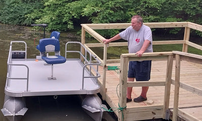 man on dock next to Sport