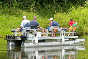 Family and dog fishing on Ultra