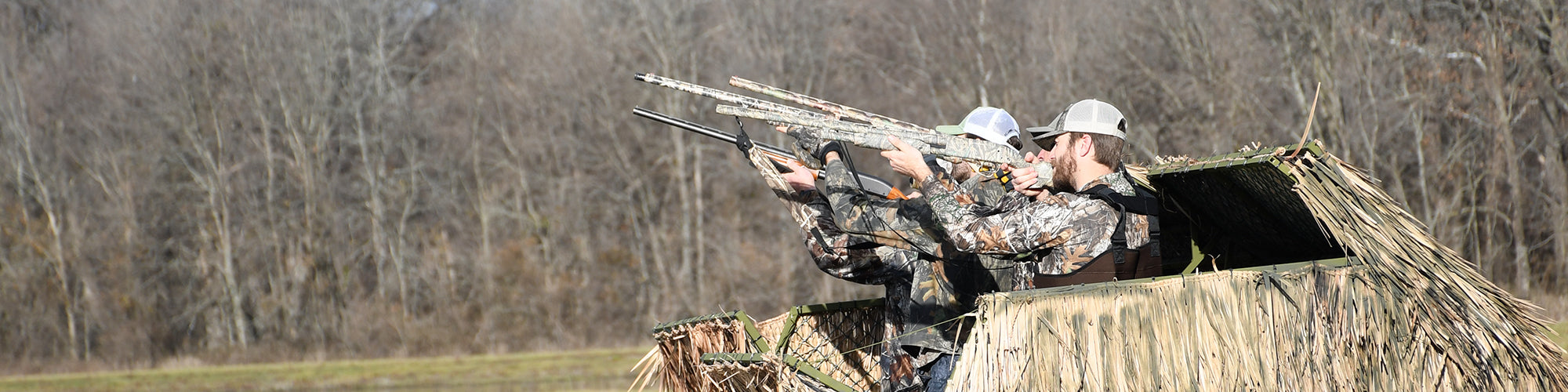 Hunting from duck blind