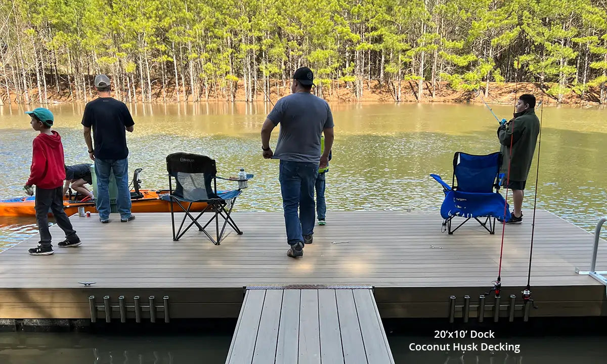 Aluminum-framed Floating Docks | Floating Fishing Docks for Ponds