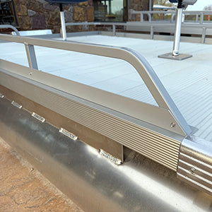 Short Kick Rail on Pontoon Boat