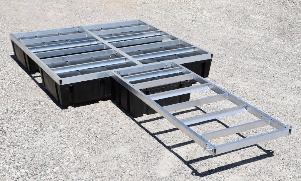 EASY DIY Aluminum Dock Section Kit, 8’ long x 4’ wide