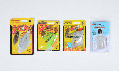 9pc. Fishing Spinner Bait/Chatter Bait Lot with Tackle Box