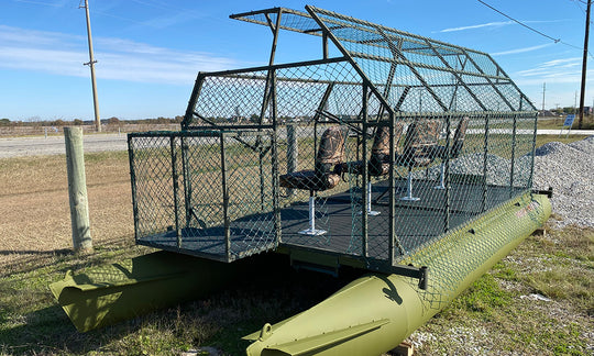 Duck Blinds | Duck Buster Duck Hunting Boat | Hunting Pontoon