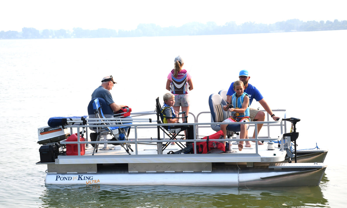 Pontoon Ing Pond King Ultra | Small Pontoon Boat for Fishing & Leisure
