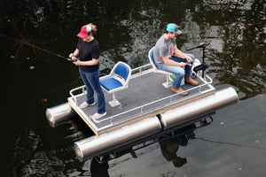 Couple Fishing on Minimal Assembly DIY Boat Kit
