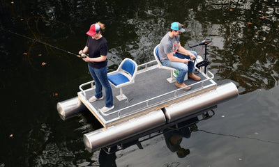 Couple Fishing on Minimal Assembly DIY Boat Kit