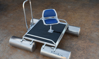 Modular Mini Pontoon Boat with Motor Mount, Seat and Kick-rail