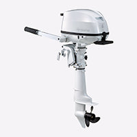 6 hp (Tiller, incl. 3 gal. external fuel tank)