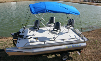 Pond King Ultra with bimini top and trailer