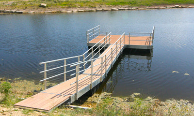 floating docks rise and fall with water elevation